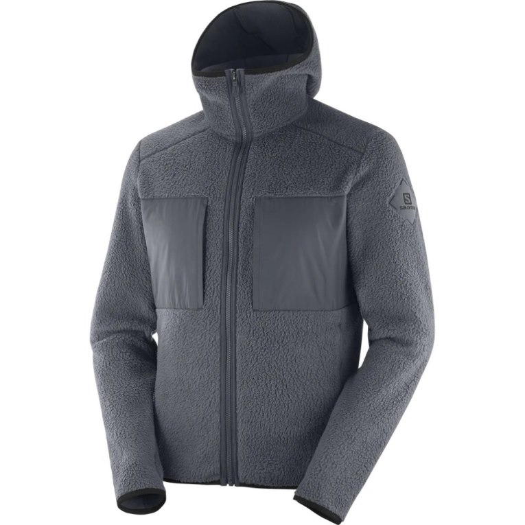 Pánské Bundy Salomon Essential Warm Teddy Tmavě Šedé | CZ 83HLWVR